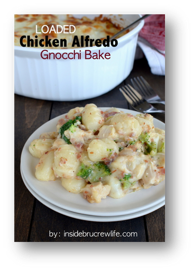 Reviving Leftover Grilled Chicken & Mashed Potatoes into Loaded Chicken Alfredo Gnocchi Bake