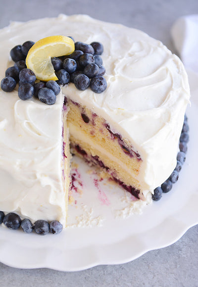 Fresh Lemon Blueberry Cake for a Taste of Sunshine
