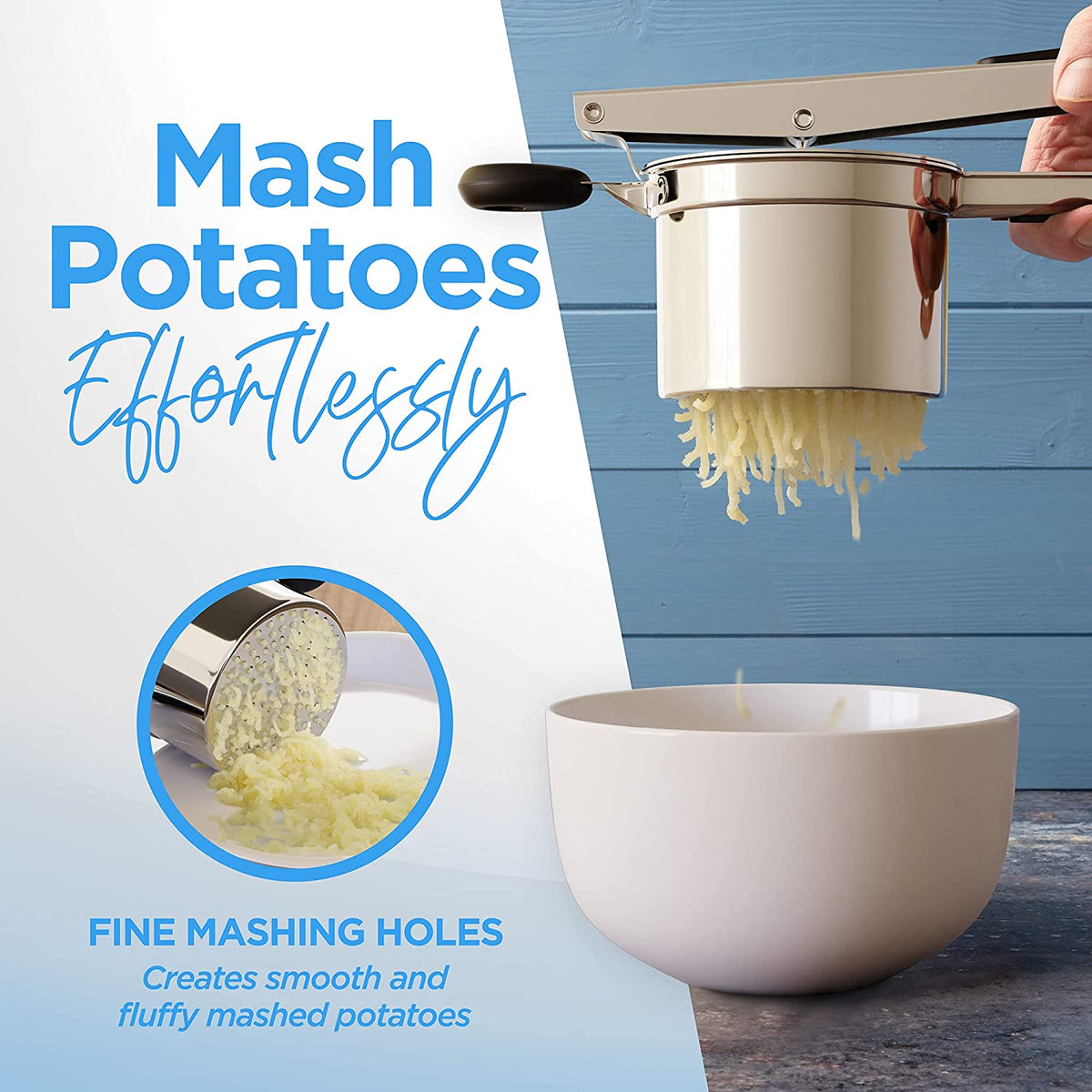86 Ricer PriorityChef Potato Ricer and Masher, Stainless Steel