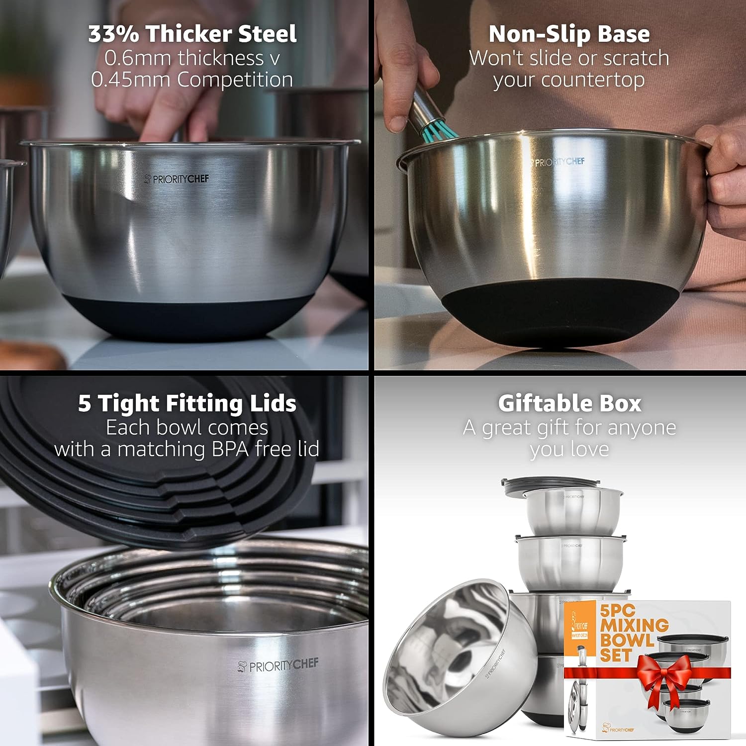 PriorityChef Mixing Bowls - Thumbnail 5