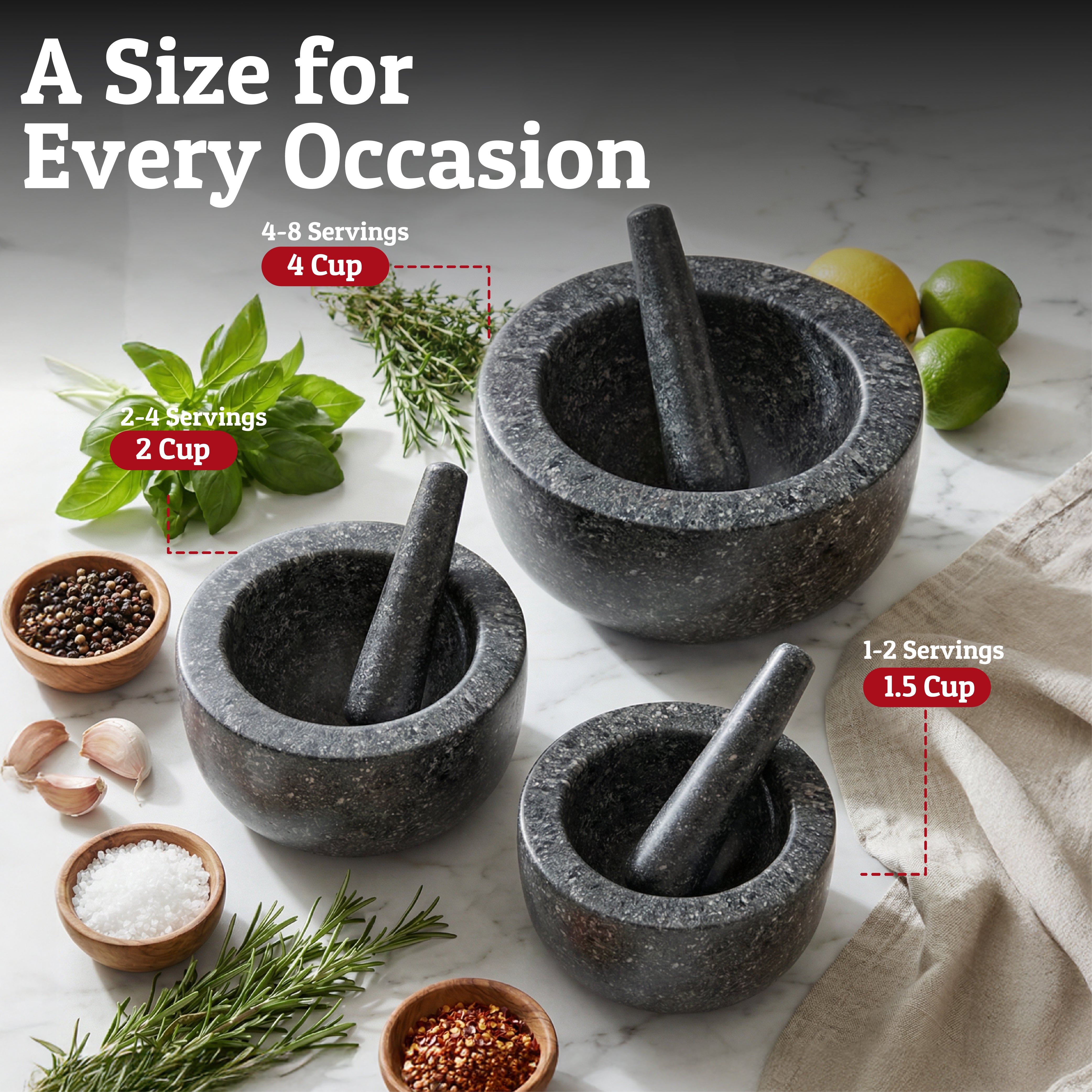 PriorityChef Mortar and Pestle - Thumbnail 4