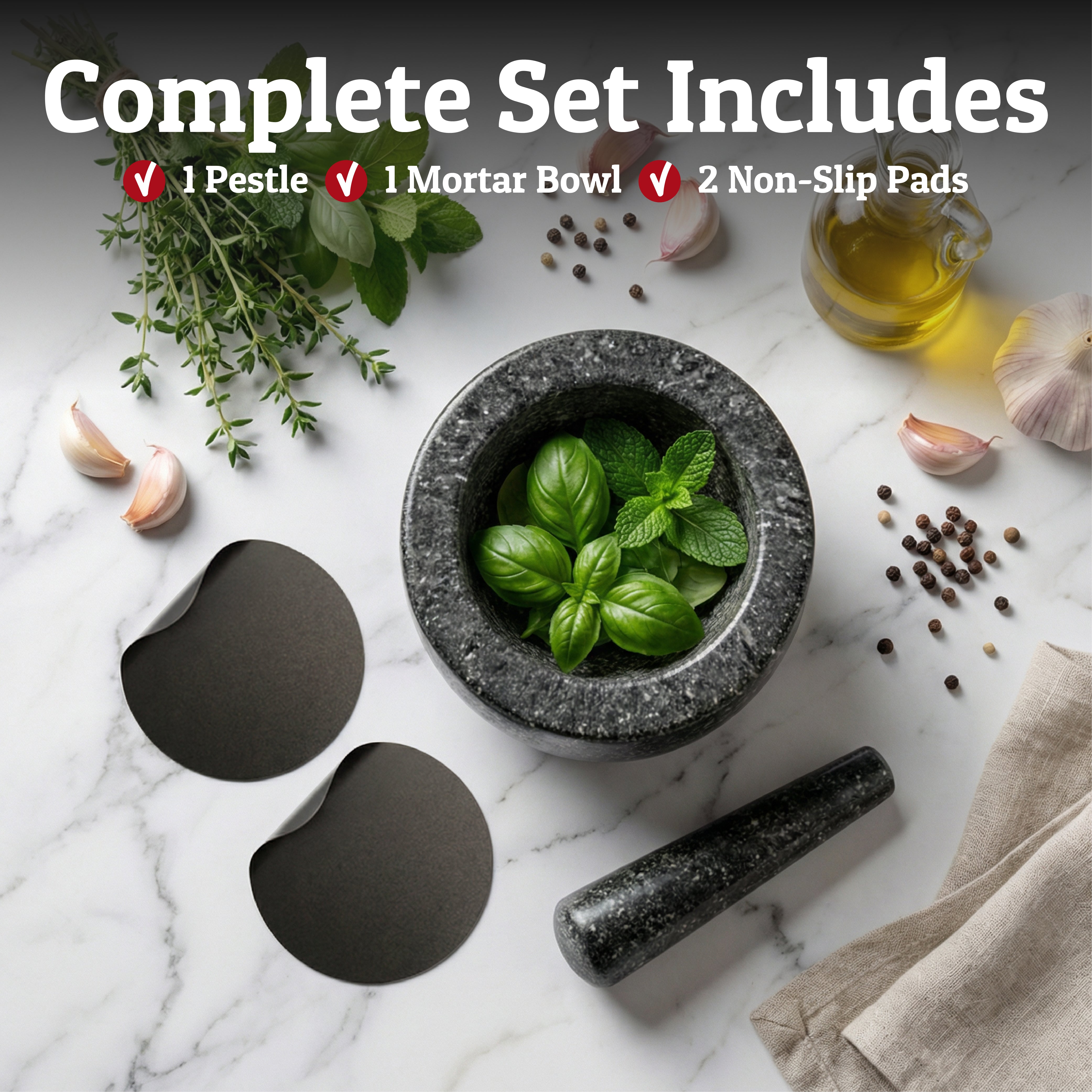 PriorityChef Mortar and Pestle - Thumbnail 2