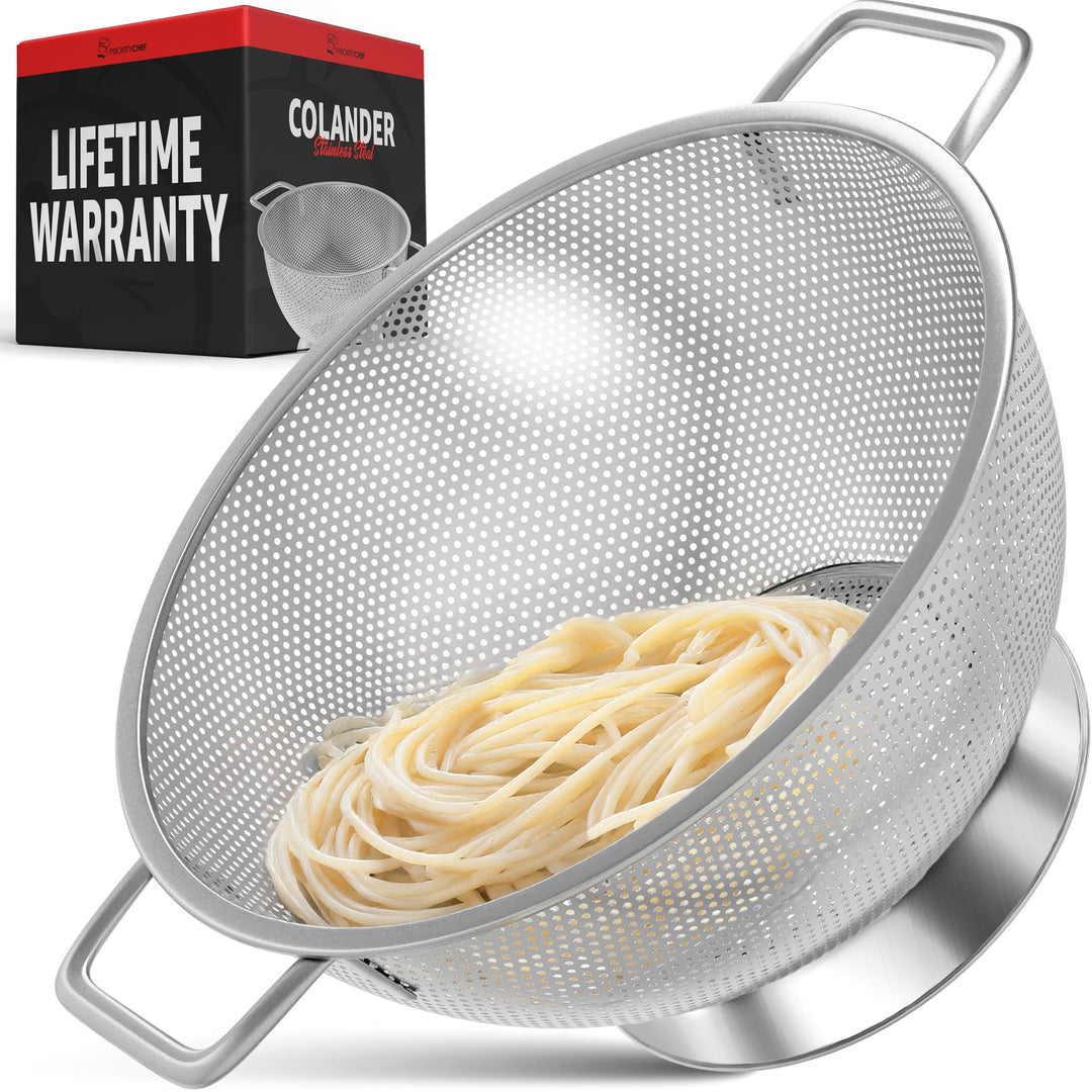 Large Colander Stainless Steel Colander 34cm – Fine Micro-Perforated ...