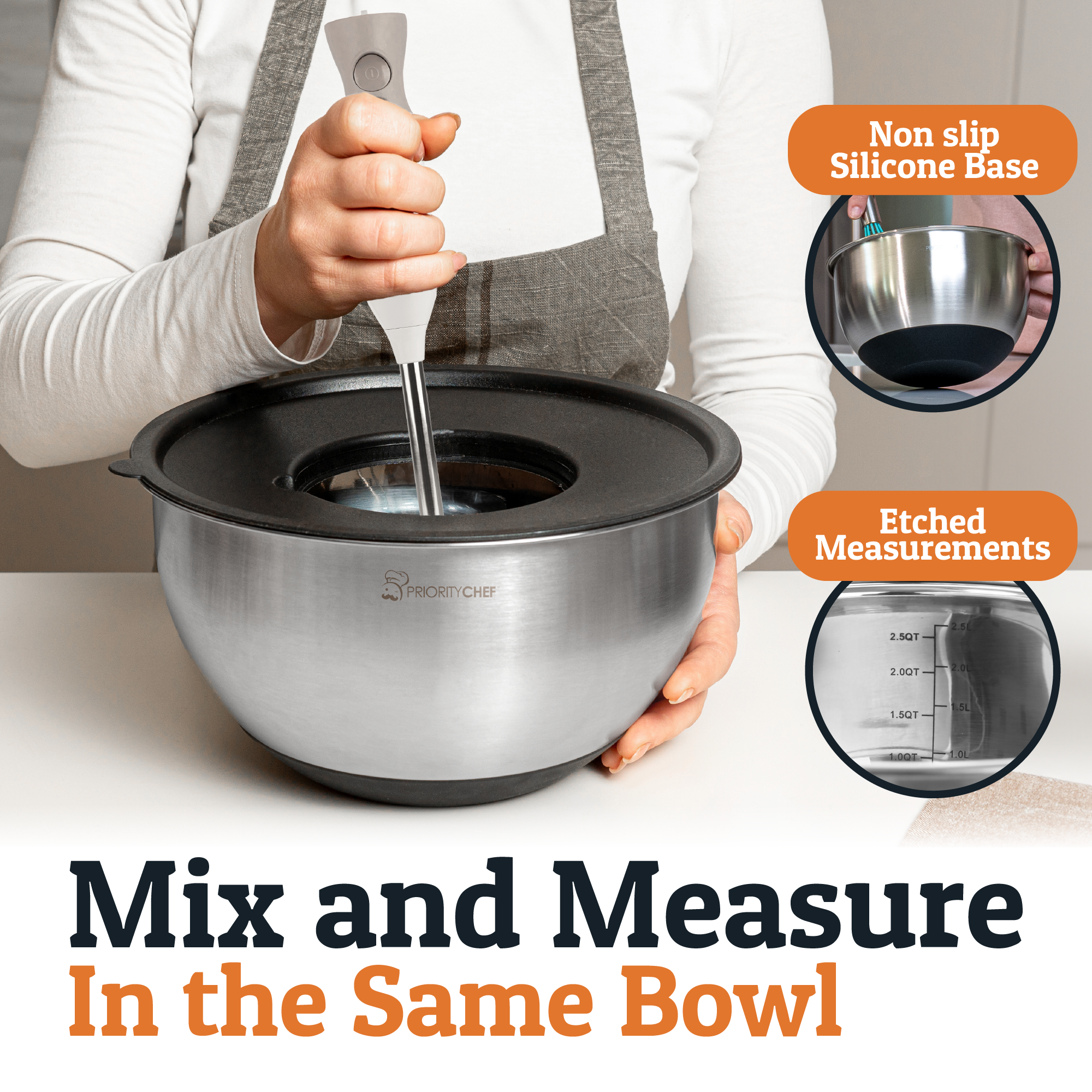 PriorityChef Mixing Bowls with Lids and Utensil Set - Thumbnail 5