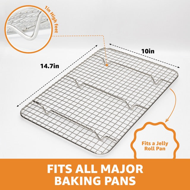 USA Pan Jelly Roll Cooling Rack and Pan Set