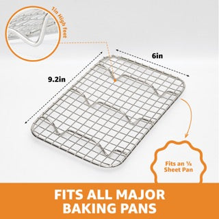  USA Pan Bakeware Quarter Sheet Baking Pan and Bakeable Nonstick  Cooling Rack Set, Metal : Everything Else