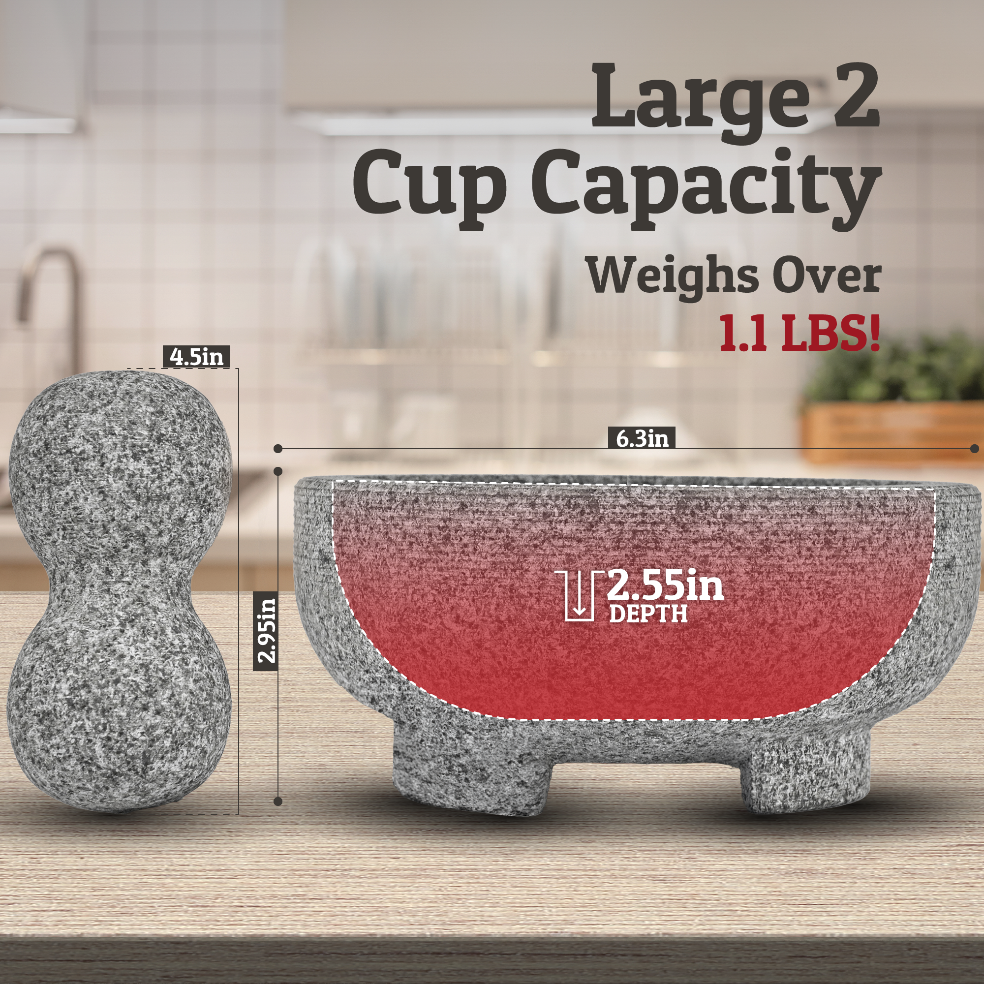 Traditional Mortar and Pestle Set - Thumbnail 2