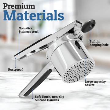 Stainless potato ricer deals