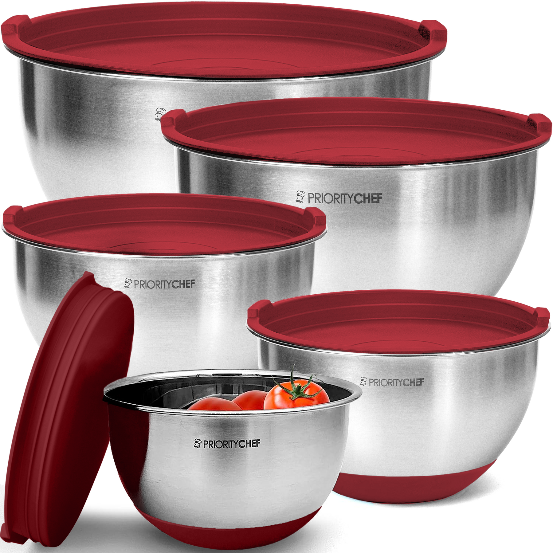 Cuisinart Mixing Bowls, Set of 3 - Red