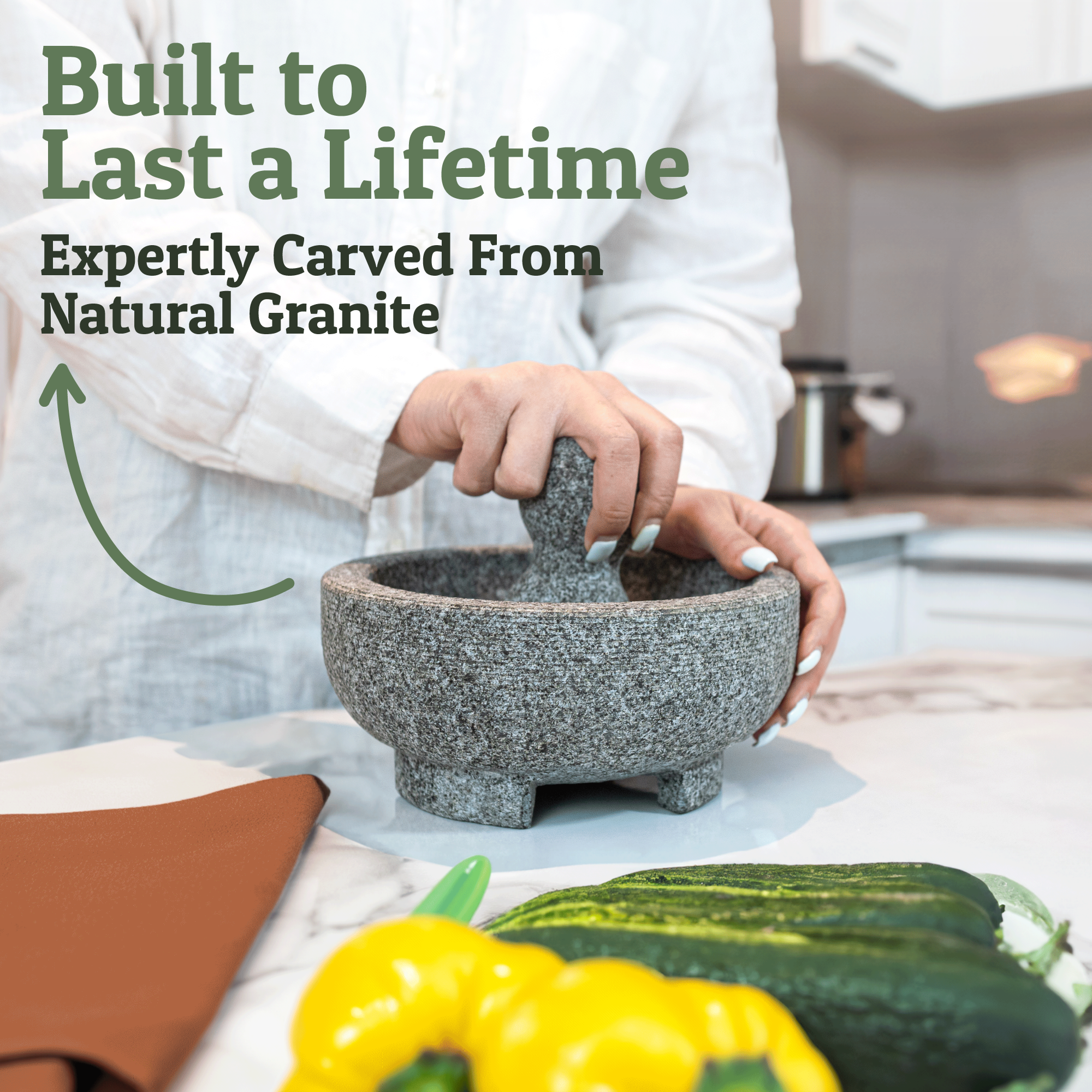 Traditional Mortar and Pestle Set - Thumbnail 3