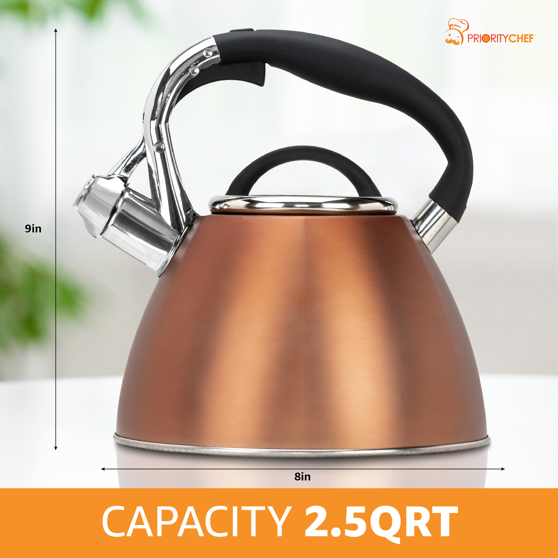 PriorityChef Tea Pot Copper